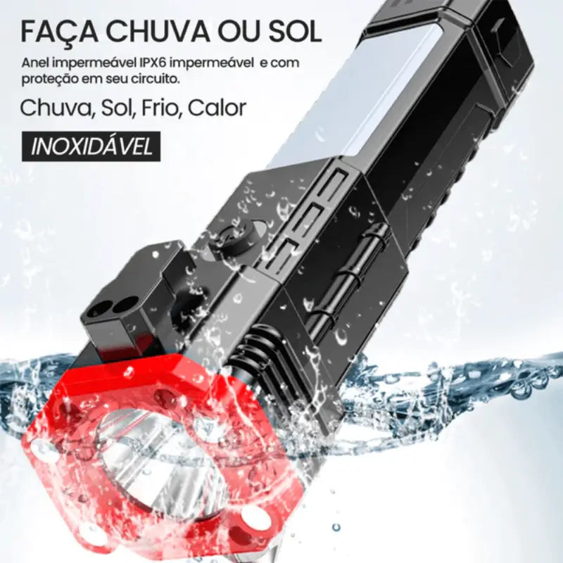 Lanterna Tática Indestrutível 4 Em 1 - Ultra Potência Último Dia Na Promoção