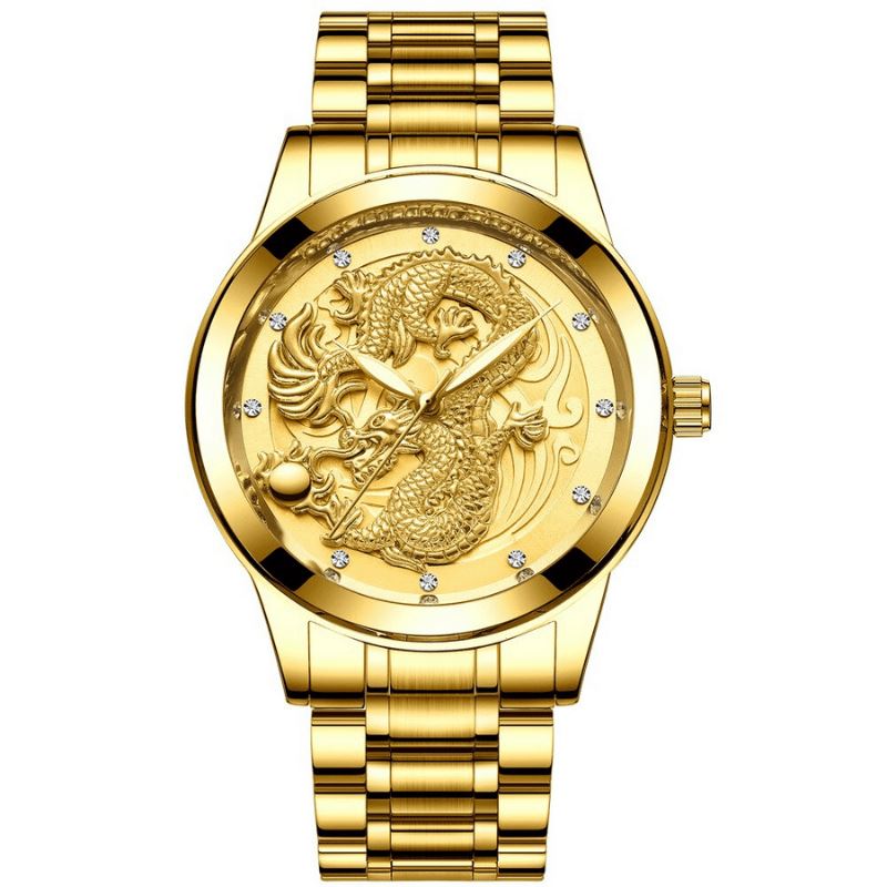 Relógio de Luxo Dragon Gold - FNGEEN